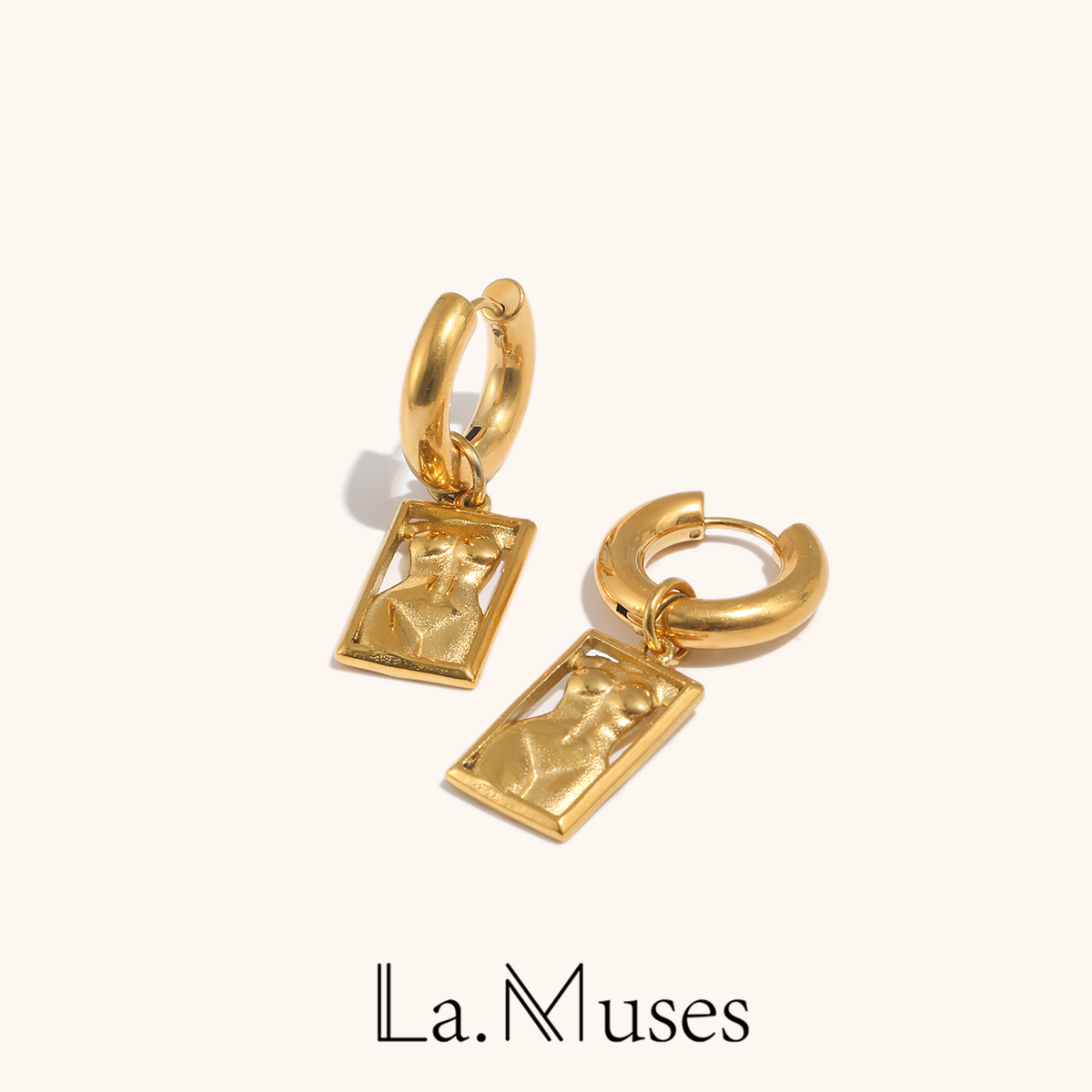 Body Jewelry La - La.Muses Body Art Rectangle Stainless steel