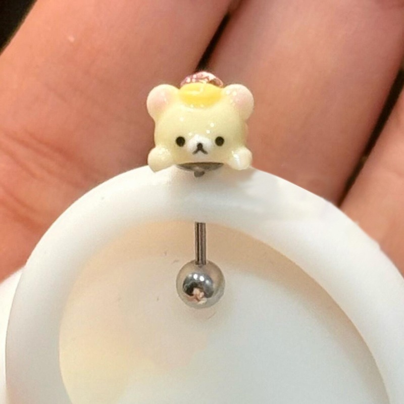 Body Jewelry Titanium - Kawaii Rilakkuma Stud Earrings Titanium Steel