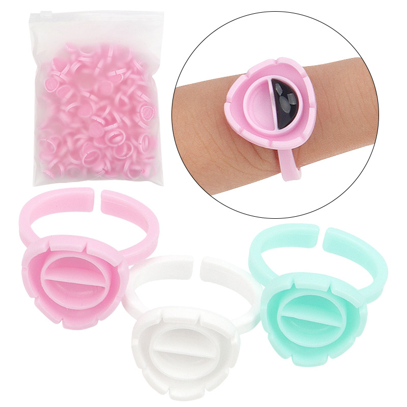 Body Jewelry Tattoo - 100Pcs Disposable Eyelash Extension Glue Fan