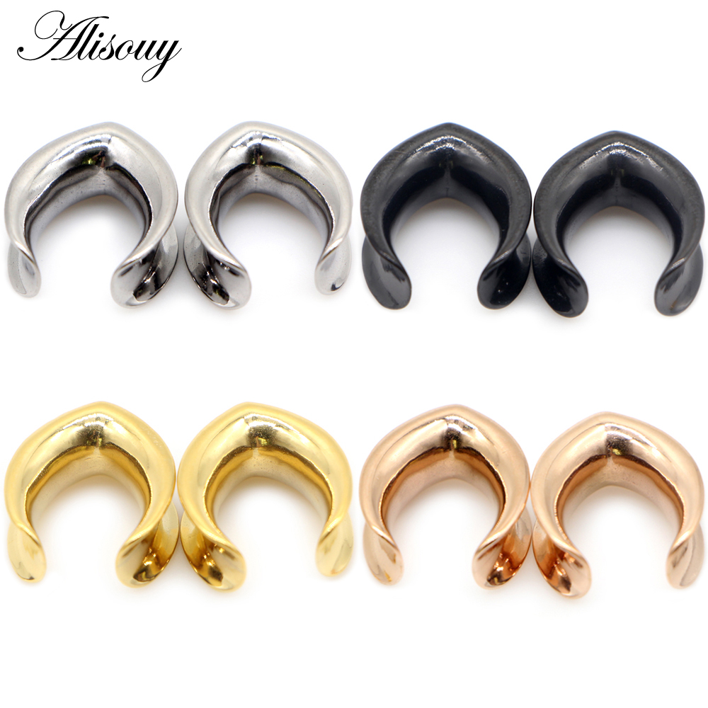 Body Jewelry Gauges - Alisouy 2pcs 6mm-30mm Water Drop Glossy