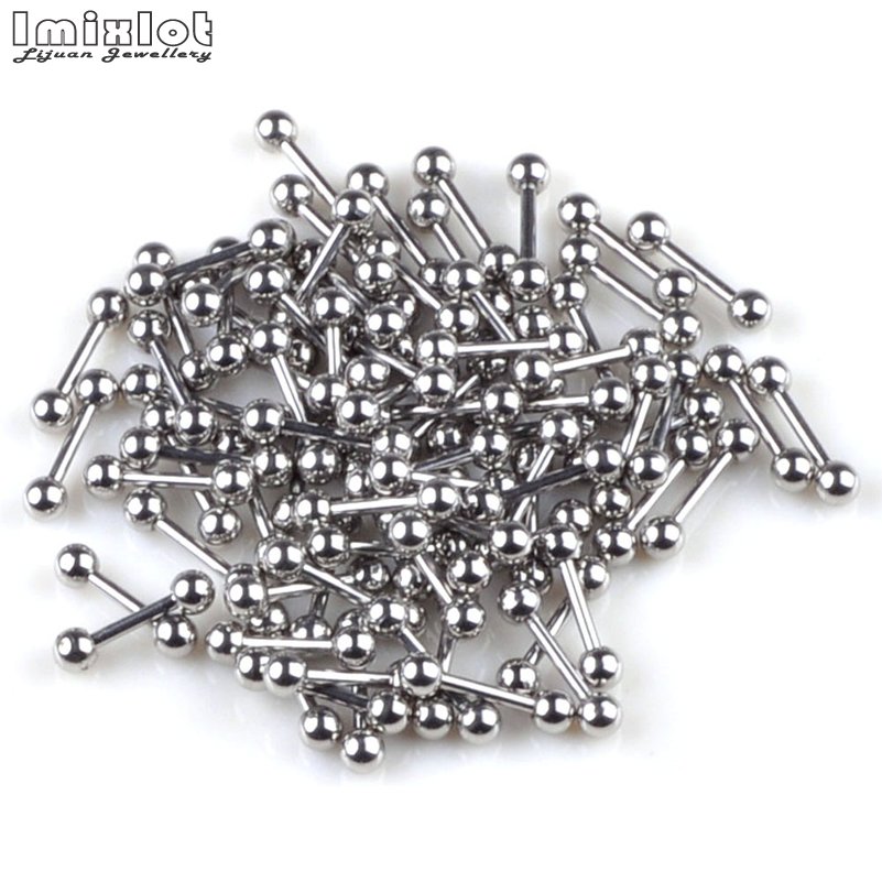 Tongue Barbell Straight - 20Pcs/Lot Stainless Steel Tongue Ear Rings