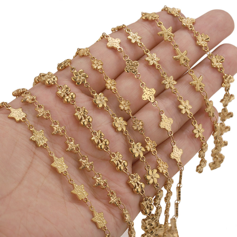 1Meter Stainless Steel Flower  - Body Jewelry In Bulk recension och pris