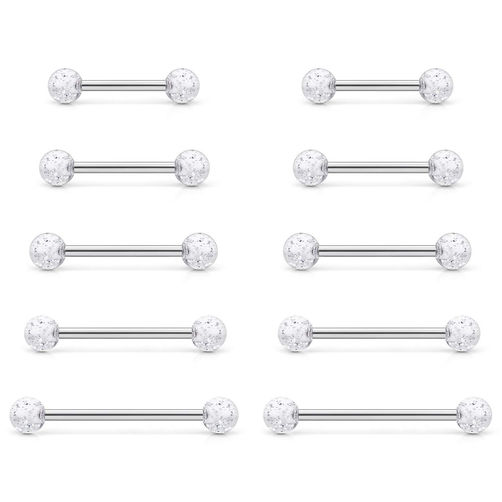 14G Surgical Steel Straight Ba - Tongue Barbell Straight recension och pris