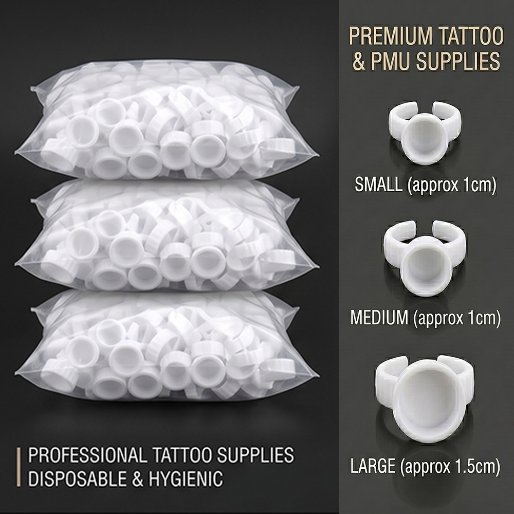 Tattoo Ink Ring Cups Disposabl - Body Jewelry Tattoo recension och pris