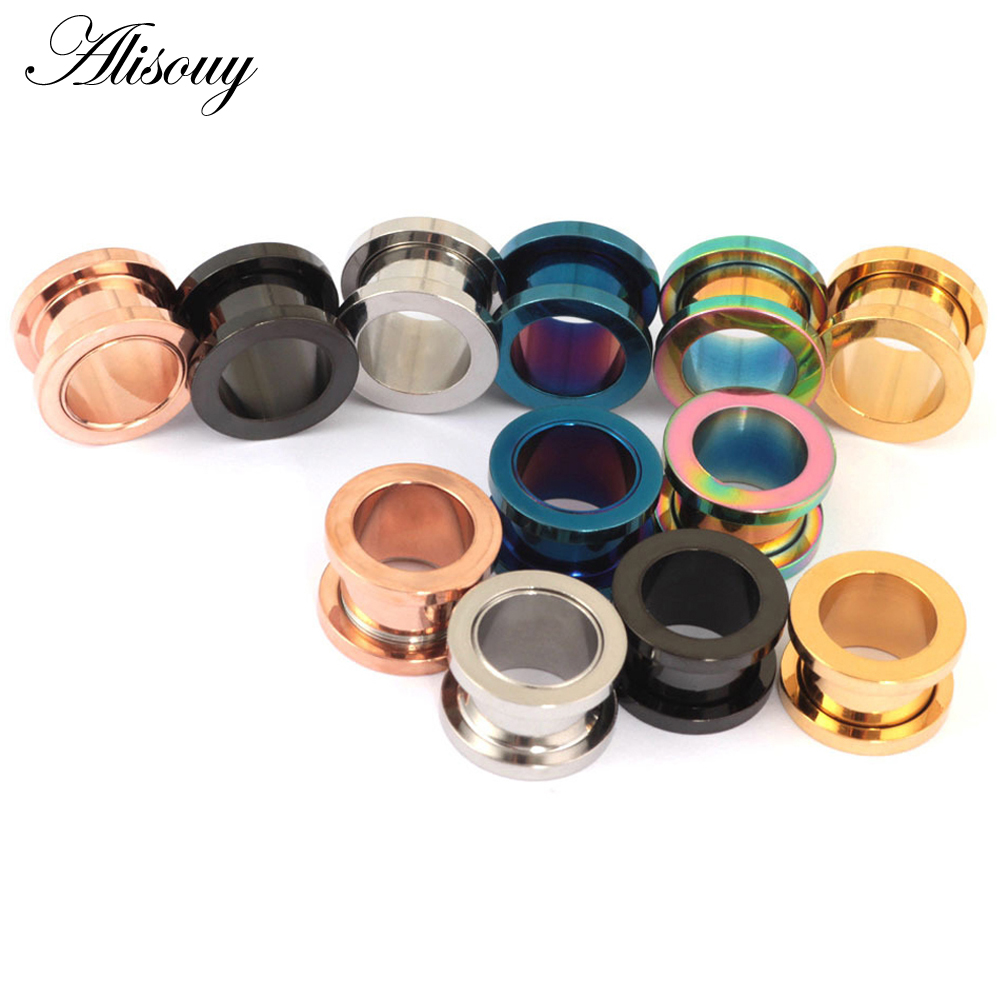 1pc 2mm-25mm Stainless Steel E - Body Jewelry Gauges recension och pris