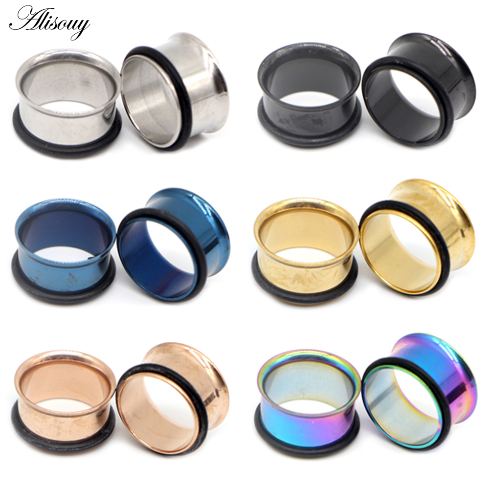 1pc 2mm-25mm Stainless Steel E - Body Jewelry Gauges recension och pris