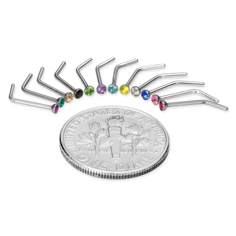 40/60Piece Stainless Steel Nos - Body Jewelry Dermal recension och pris