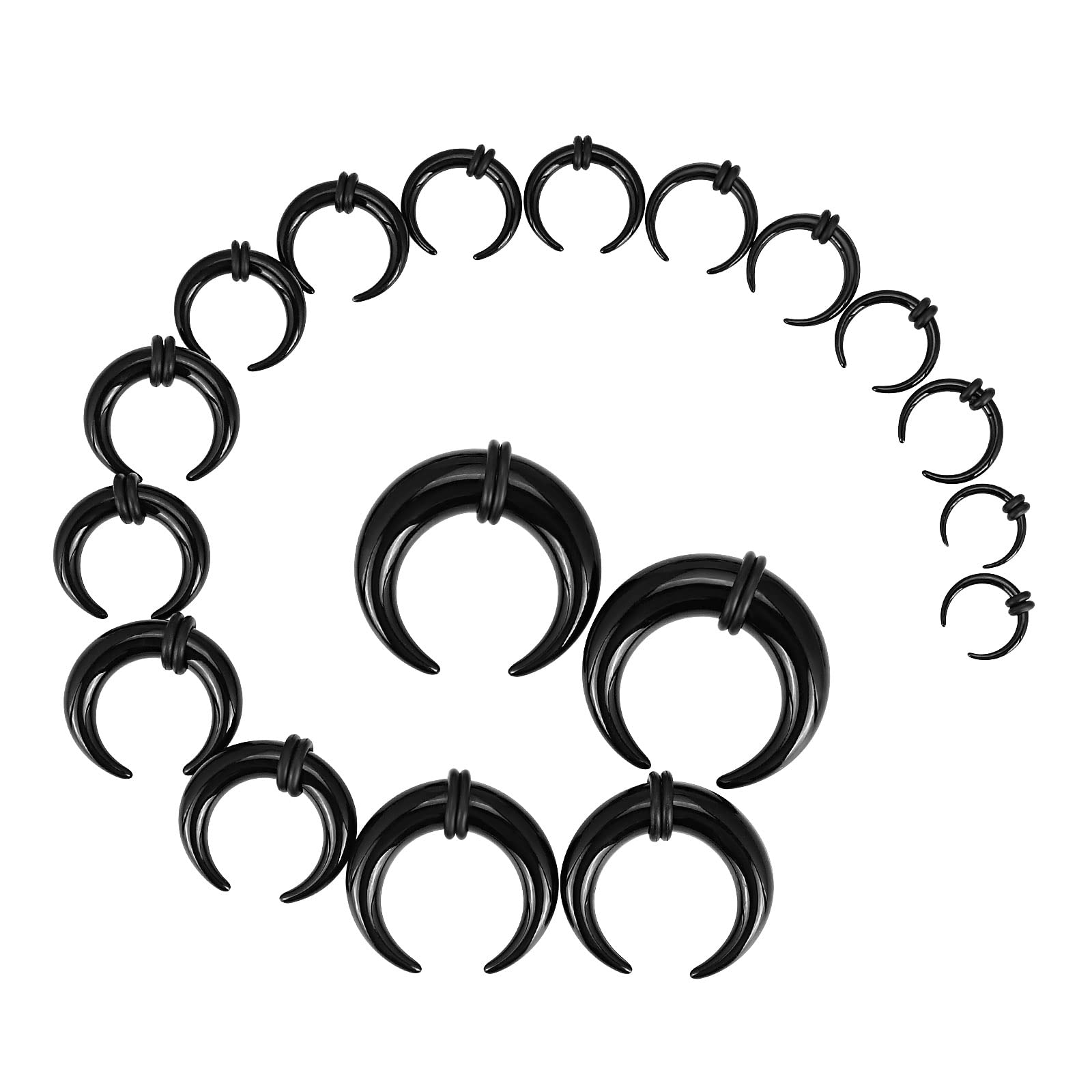 18Pcs Acrylic Septum Pincher T - Body Jewelry Gauges recension och pris