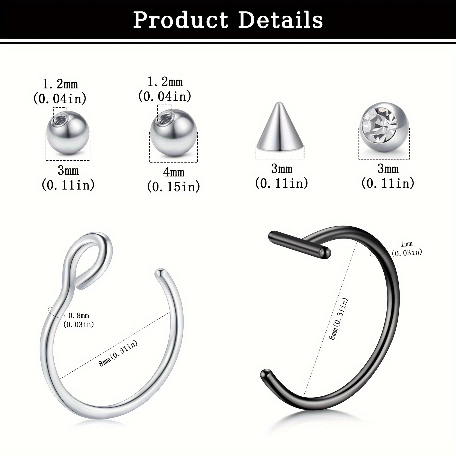Fake Piercings Fake Lip Ring F - Body Jewelry And Piercing recension och pris