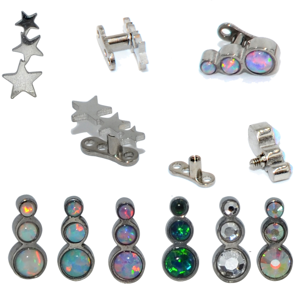 1PC Steel/Titanium Base Micro  - Body Jewelry Dermal recension och pris