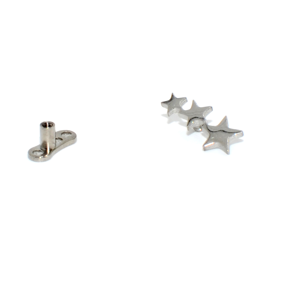 1PC Steel/Titanium Base Micro  - Body Jewelry Dermal recension och pris