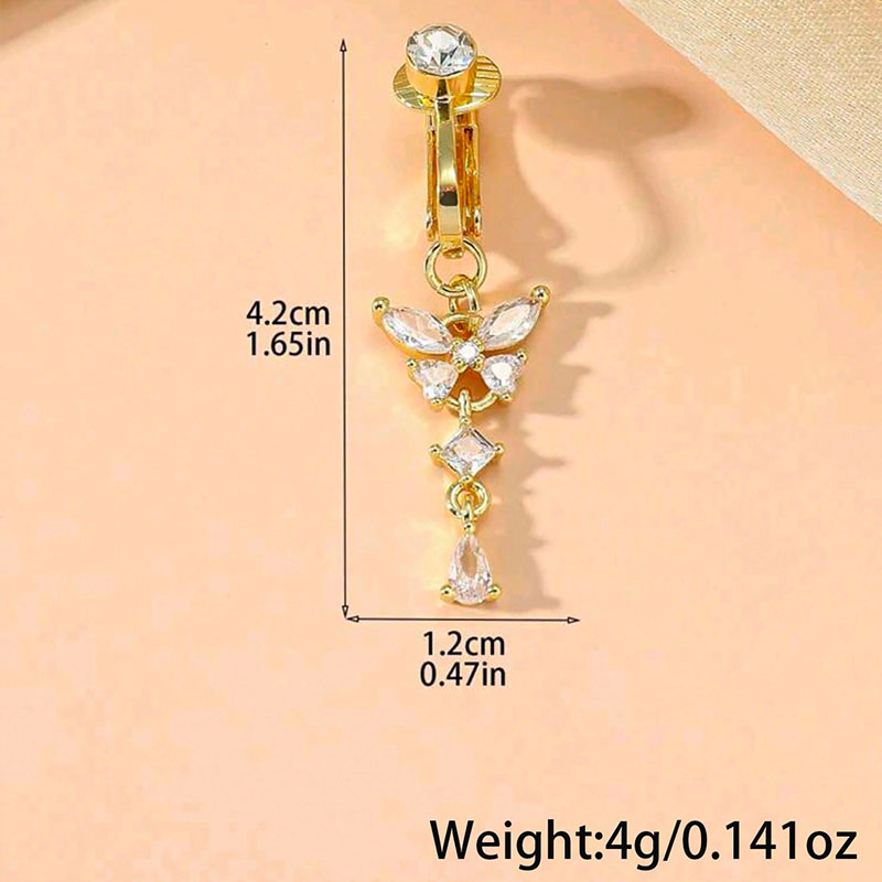 1Pc Butterfly Design CZ Fake B - Body Jewelry And Piercing recension och pris