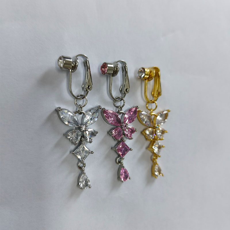 1Pc Butterfly Design CZ Fake B - Body Jewelry And Piercing recension och pris