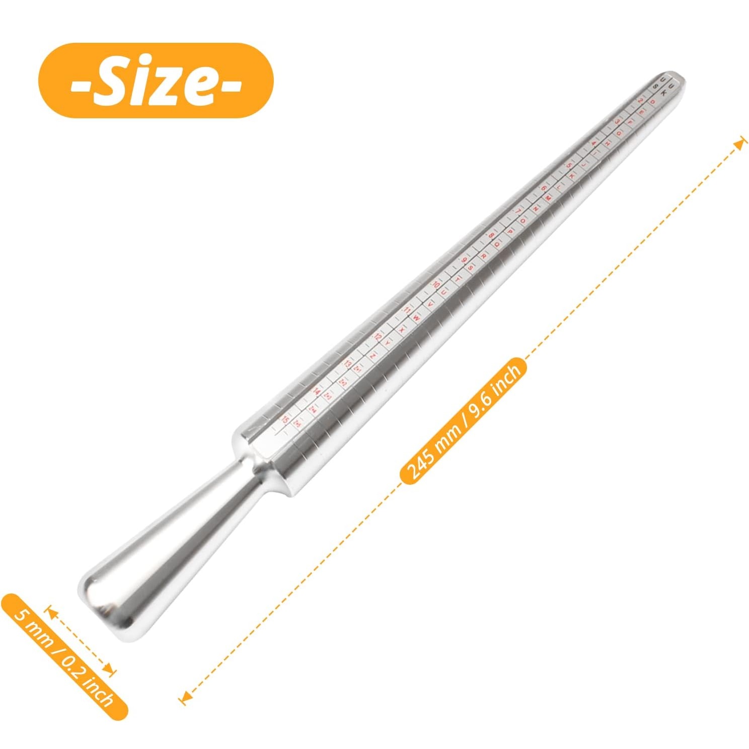 UK Scale Solid Iron Ring Sizer - Body Jewelry Tool recension och pris