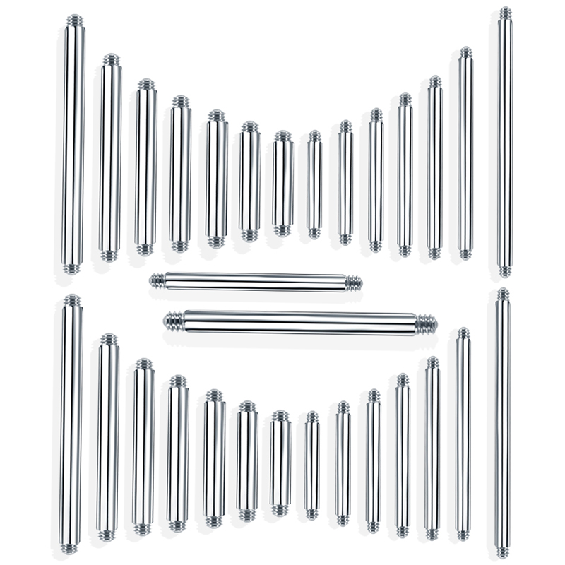 10PCS 4-42mm 316L Surgical Ste - Tongue Barbell Straight recension och pris