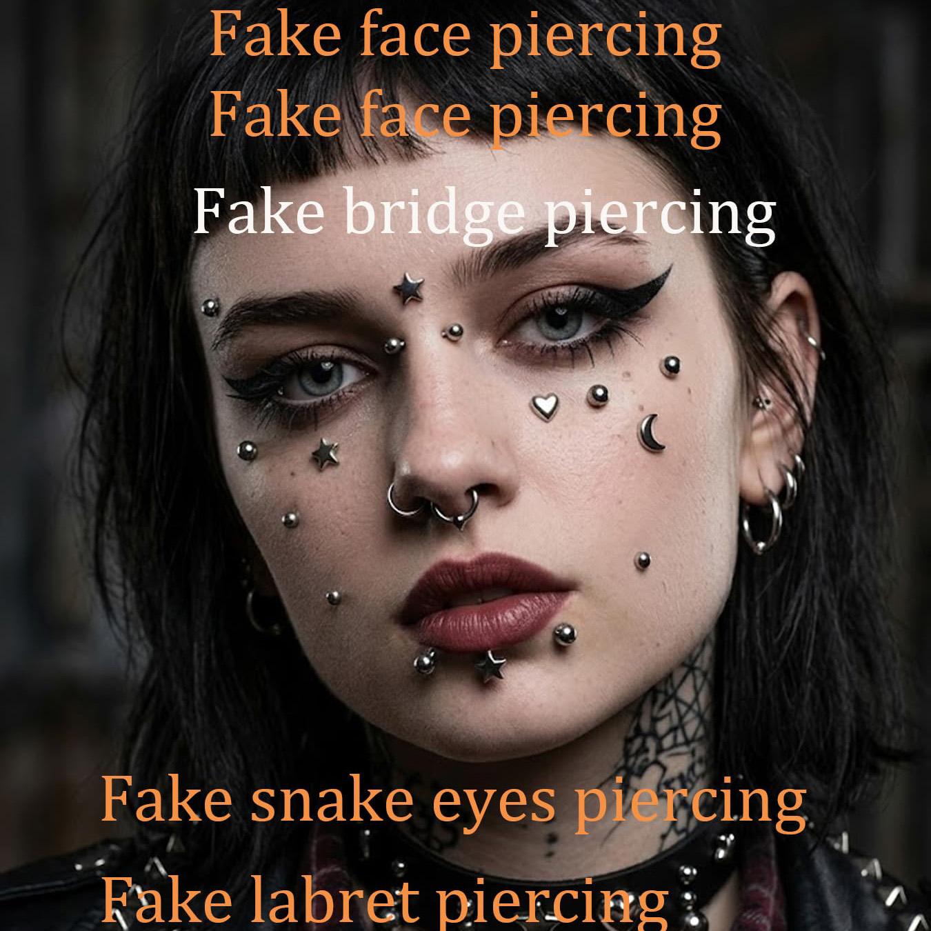 Fake Piercings Balls Stick on  - Body Jewelry And Piercing recension och pris
