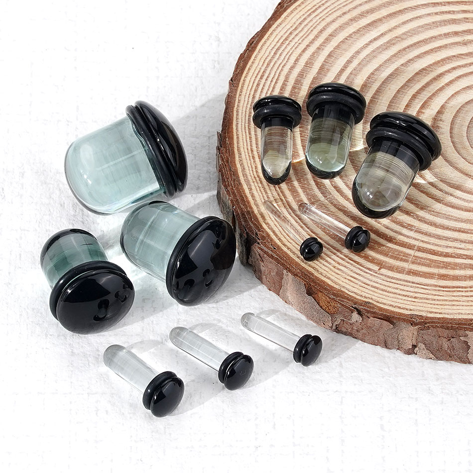 2pcs Glass Ear Gauges Stretchi - Body Jewelry Gauges recension och pris