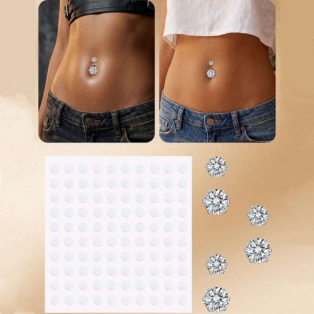 Fake Belly Piercing Cubic Zirc - Body Jewelry And Piercing recension och pris
