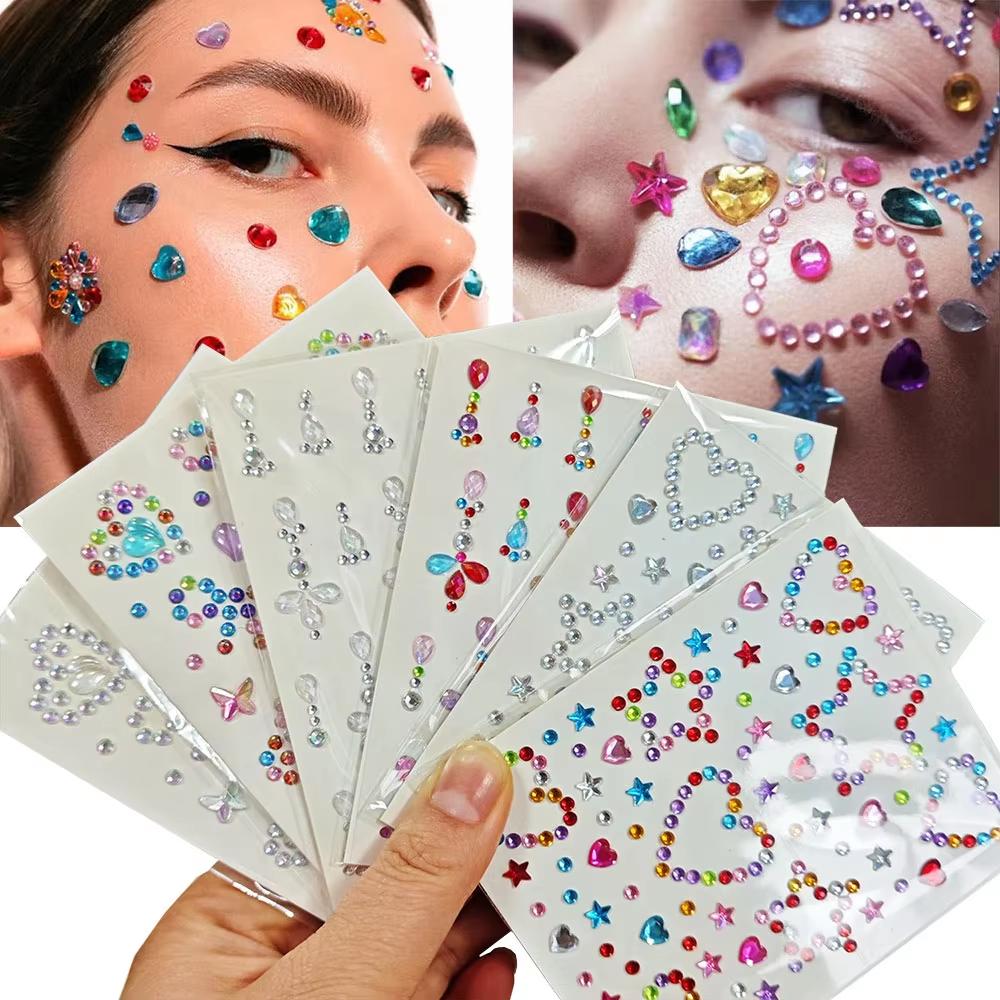 1 Sheet Colorful Bow/Star/Hear - Body Jewelry Tattoo recension och pris
