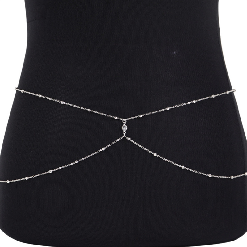 Clear Rhinestone Beaded Belly  - Body Jewelry In Bulk recension och pris