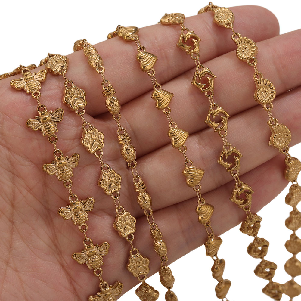 1M PVD Gold Stainless Steel He - Body Jewelry In Bulk recension och pris