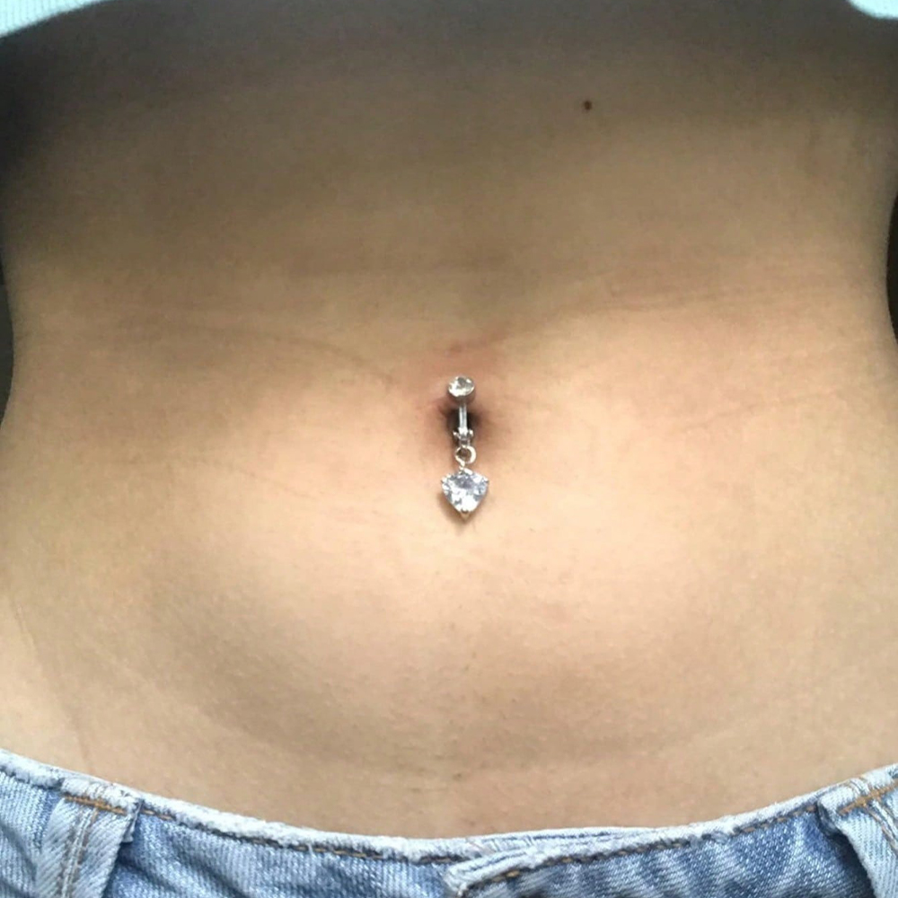 Gold Fake Belly Piercing Cubic - Body Jewelry And Piercing recension och pris