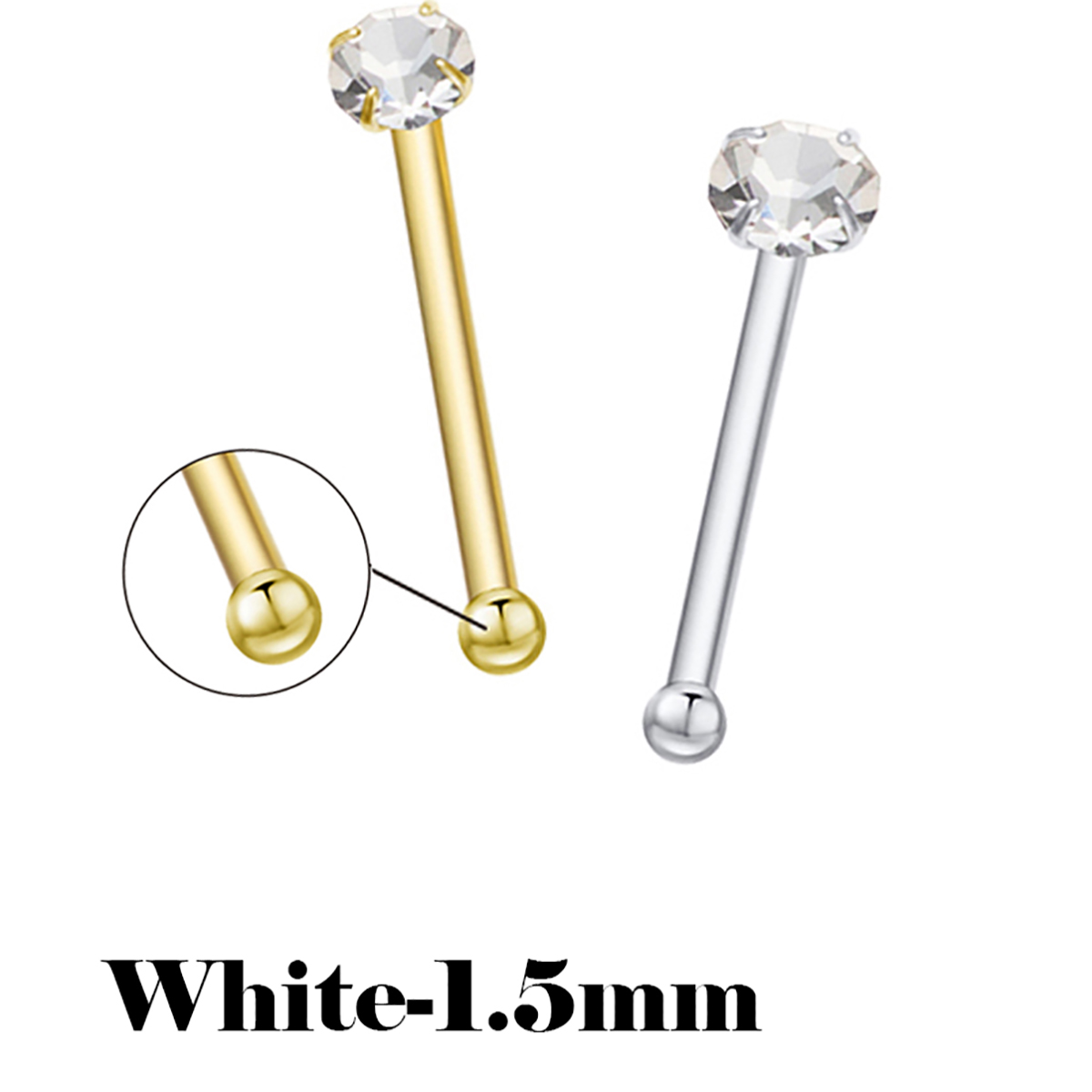 925 Sterling Silver Nose Studs - Body Jewelry La recension och pris