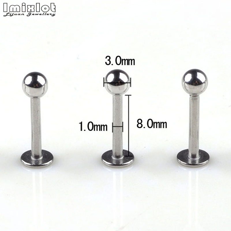 20Pcs/Lot Stainless Steel Tong - Tongue Barbell Straight recension och pris