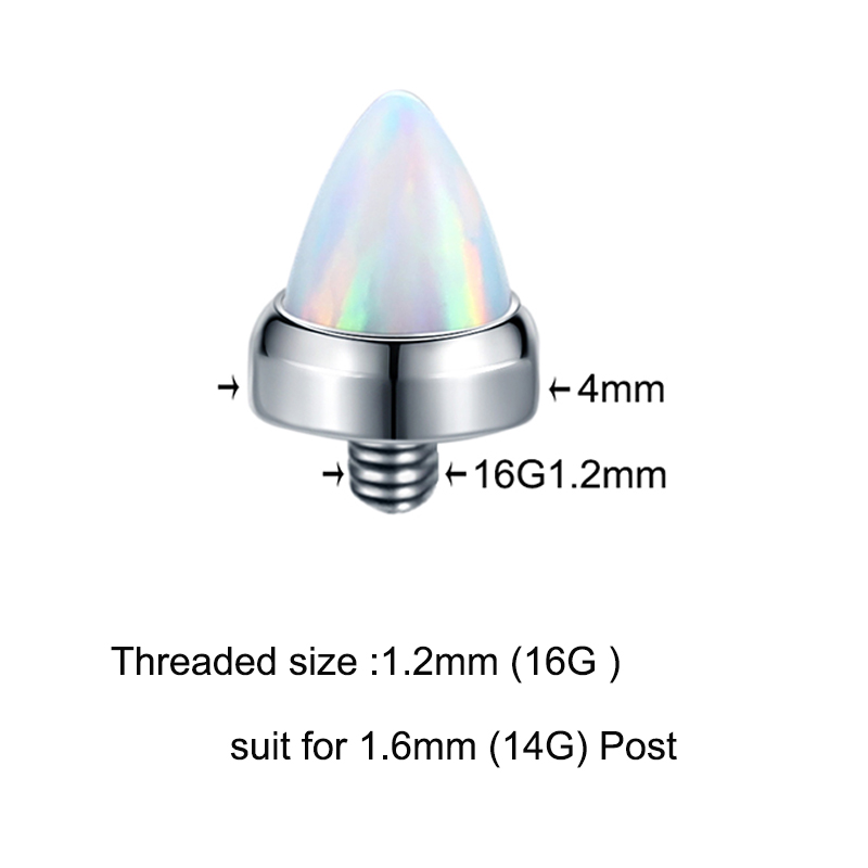 1PC Titanium Claw Set Opal Bul - Body Jewelry Dermal recension och pris