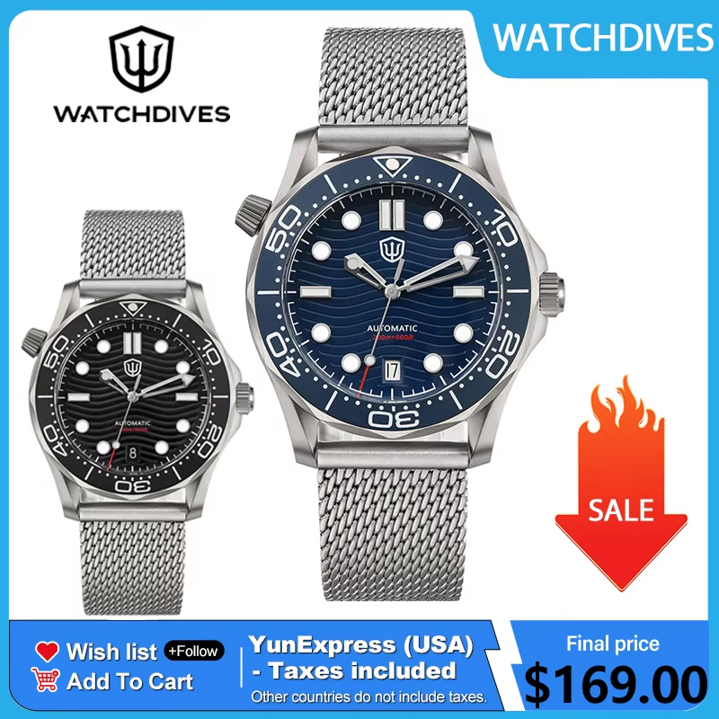 Watchdives WD007 39mm Dive Wat - Body Jewelry Titanium recension och pris