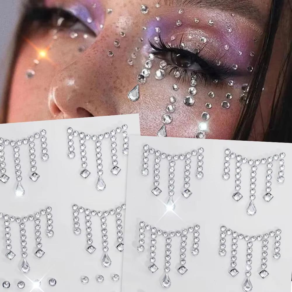 1/5 Sheets Face Jewels Sticker - Body Jewelry Tattoo recension och pris
